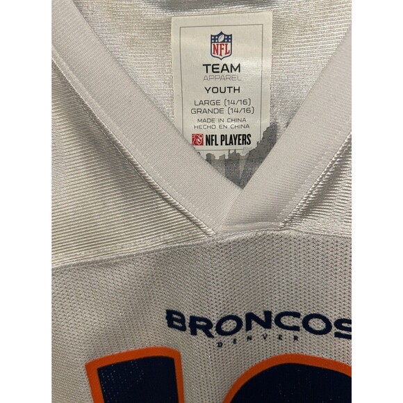Peyton Manning #18 Denver Broncos NFL Team Apparel Jersey White-Youth L (14-16) - Picture 3 of 3